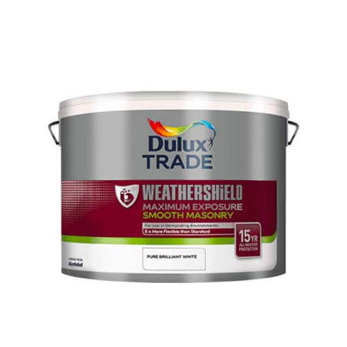 DULUX TRADE WEATHERSHIELD MAXIMUM EXPOSURE WHITE 10L