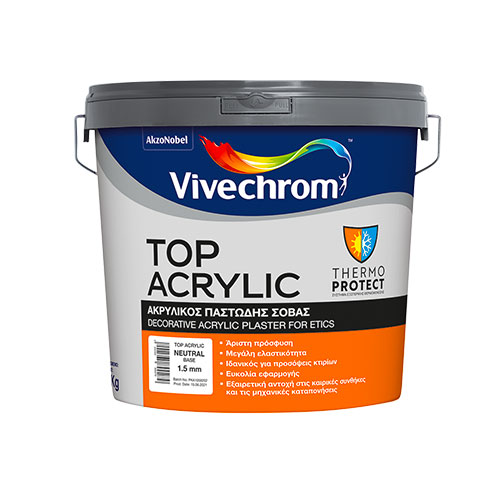 VIVECHROM  THERMOPROTECT TOP ACRYLIC WHITE 1MM 25KG