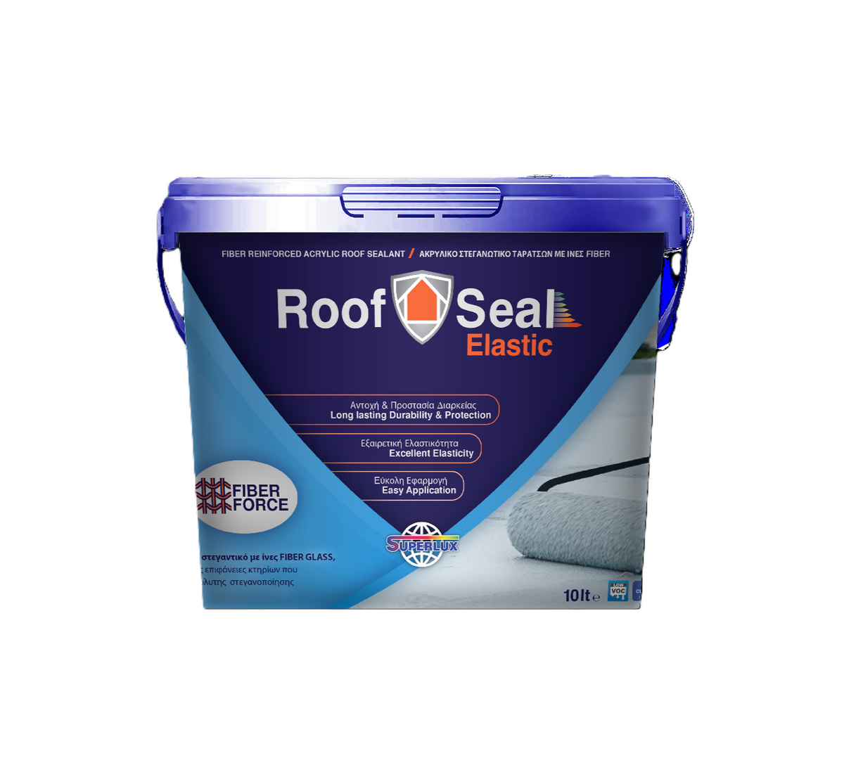 ROOF SEAL ELASTIC 5 FIBER WHITE 10L